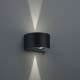 - Rosario - Matt Black Up & Down LED Wall Lamp Trio-R28232632 - Rosario - Matt Black Up & Down LED Wall Lamp