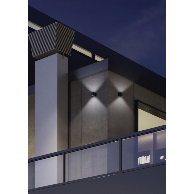 - Rosario - Matt Black Up & Down LED Wall Lamp Trio-R28232632 - Rosario - Matt Black Up & Down LED Wall Lamp