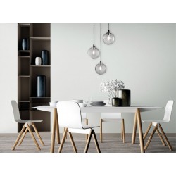 Clooney - Chrome 3 Light Cluster Pendant with Smoked Glass Clooney - Chrome 3 Light Cluster Pendant with Smoked Glass