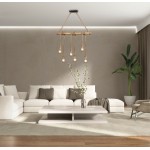 Wilma - Rope & Bamboo 6 Light over Island Fitting