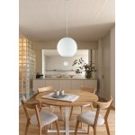 Moon - Matt Nickel Pendant with White Glass Ø 25 cm Moon - Matt Nickel Pendant with White Glass Ø 25 cm