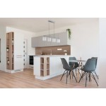 Tommy - Matt Nickel 4 Light over Island Fitting with White Shade