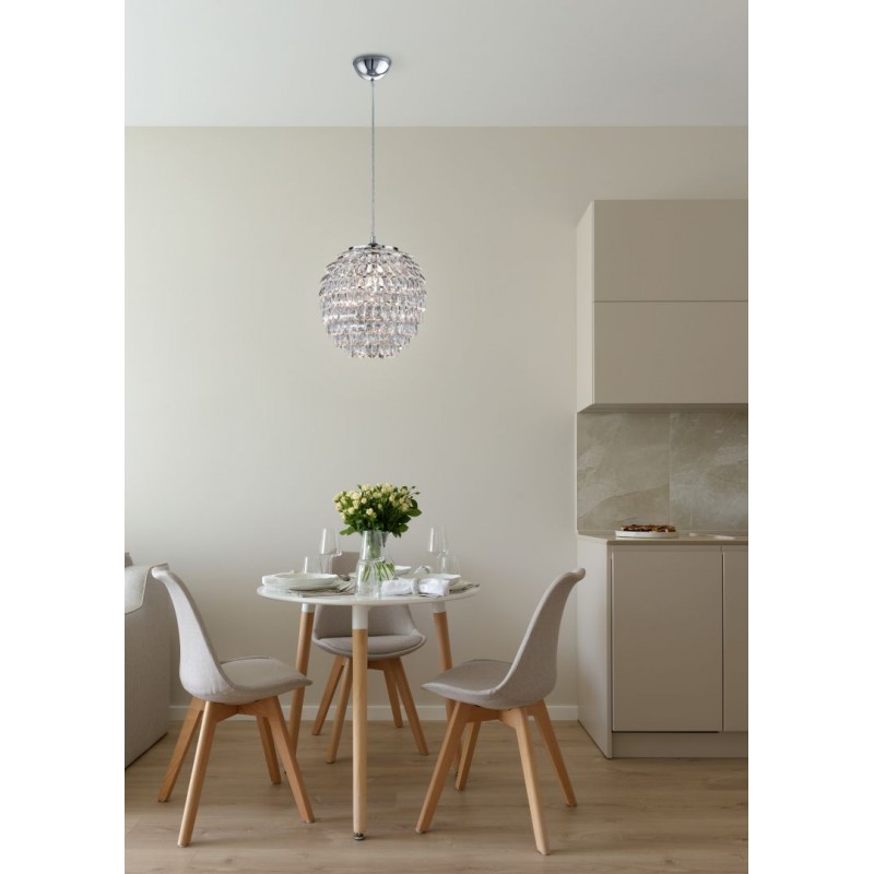 - Petty - Chrome Pendant with Clear Acrylic Trio-R30451906 - Petty - Chrome Pendant with Clear Acrylic