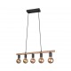 Trio-R30605032 - Einar - Black & Rope 5 Light over Island Fitting