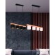 - Cameron - Matt Black & Wooden over Island Fitting with White Shade Trio-R30654001 - Cameron - Matt Black & Wooden over Island Fitting with White Shade