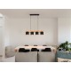 - Cameron - Matt Black & Wooden over Island Fitting with Black & Gold Shade Trio-R30654002 - Cameron - Matt Black & Wooden over Island Fitting with Black & Gold Shade