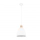 - Jagger - Matt White & Wooden Pendant Ø 25 cm Trio-R30681031 - Jagger - Matt White & Wooden Pendant Ø 25 cm