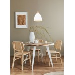 Jagger - Matt White & Wooden Pendant Ø 25 cm Jagger - Matt White & Wooden Pendant Ø 25 cm