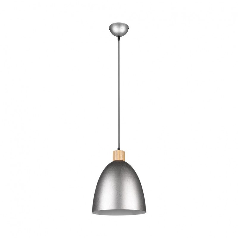 - Jagger - Antique Nickel & Wooden Pendant Ø 25 cm Trio-R30681067 - Jagger - Antique Nickel & Wooden Pendant Ø 25 cm