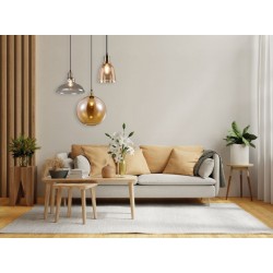 Aldo - Antique Brass Pendant with Amber Glass Aldo - Antique Brass Pendant with Amber Glass