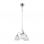 Dobby - Matt Nickel 3 Light Centre Fitting with Alabaster Glass