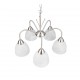 - Dobby - Matt Nickel 5 Light Centre Fitting with Alabaster Glass Trio-R31055007 - Dobby - Matt Nickel 5 Light Centre Fitting with Alabaster Glass