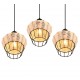 - Borka - Black 3 Light Cluster Pendant with Rattan Shade Trio-R31263336 - Borka - Black 3 Light Cluster Pendant with Rattan Shade
