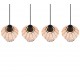 - Borka - Black 4 Light over Island Fitting with Rattan Shade Trio-R31264036 - Borka - Black 4 Light over Island Fitting with Rattan Shade