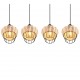 - Borka - Black 4 Light over Island Fitting with Rattan Shade Trio-R31264036 - Borka - Black 4 Light over Island Fitting with Rattan Shade