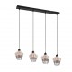 - Borka - Black 4 Light over Island Fitting with Rattan Shade Trio-R31264036 - Borka - Black 4 Light over Island Fitting with Rattan Shade