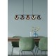 Trio-R31305017 - Sheldon - Black 5 light over Island Fitting with Multicolour Glasses