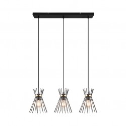 Rod - Black & Gold 3 Light over Island Fitting Rod - Black & Gold 3 Light over Island Fitting