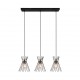 - Rod - Black & Gold 3 Light over Island Fitting Trio-R31533080 - Rod - Black & Gold 3 Light over Island Fitting