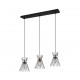 - Rod - Black & Gold 3 Light over Island Fitting Trio-R31533080 - Rod - Black & Gold 3 Light over Island Fitting
