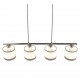 Kitchen Lights - Davos - Chrome 4 Light over Island Fitting with White Shade Trio-R31554006 - Davos - Chrome 4 Light over Island Fitting with White Shade