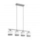 Kitchen Lights - Davos - Chrome 4 Light over Island Fitting with White Shade Trio-R31554006 - Davos - Chrome 4 Light over Island Fitting with White Shade