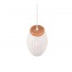 - Bidar - White Pendant with Wood Accent Trio-R31571031 - Bidar - White Pendant with Wood Accent