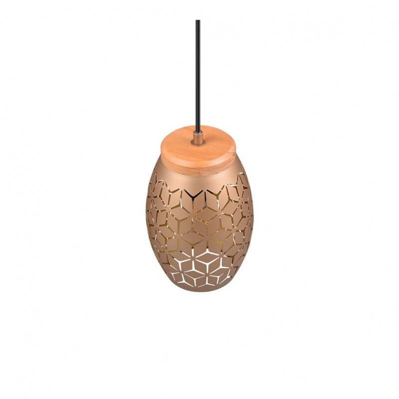 - Bidar - Coffee Pendant with Wood Accent Trio-R31571065 - Bidar - Coffee Pendant with Wood Accent