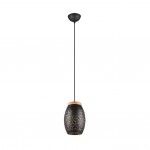 Bidar - Black Pendant with Gold & Wood Accent Bidar - Black Pendant with Gold & Wood Accent
