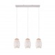 - Bidar - White 3 Light over Island Fitting with Wood Accent Trio-R31573031 - Bidar - White 3 Light over Island Fitting with Wood Accent