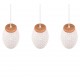 - Bidar - White 3 Light over Island Fitting with Wood Accent Trio-R31573031 - Bidar - White 3 Light over Island Fitting with Wood Accent