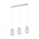 - Bidar - White 3 Light over Island Fitting with Wood Accent Trio-R31573031 - Bidar - White 3 Light over Island Fitting with Wood Accent