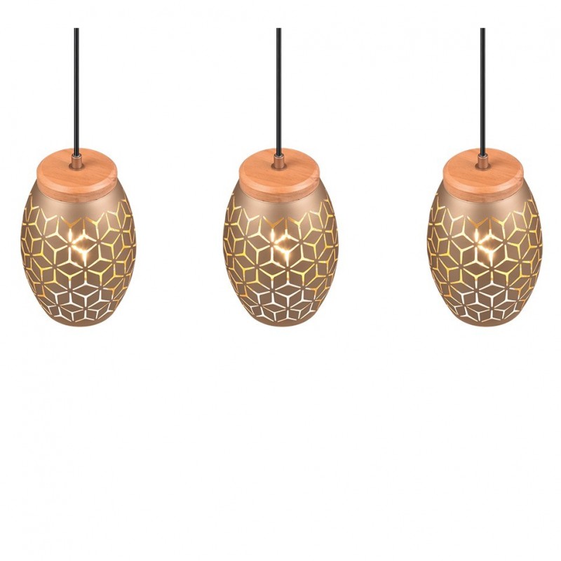 - Bidar - Coffee 3 Light over Island Fitting with Wood Accent Trio-R31573065 - Bidar - Coffee 3 Light over Island Fitting with Wood Accent
