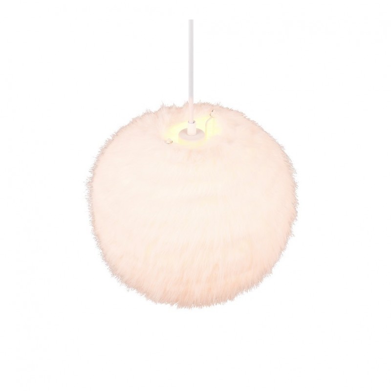- Furry - White Pendant with White Synthetic Plush Ø 35 cm Trio-R31581001 - Furry - White Pendant with White Synthetic Plush Ø 35 cm