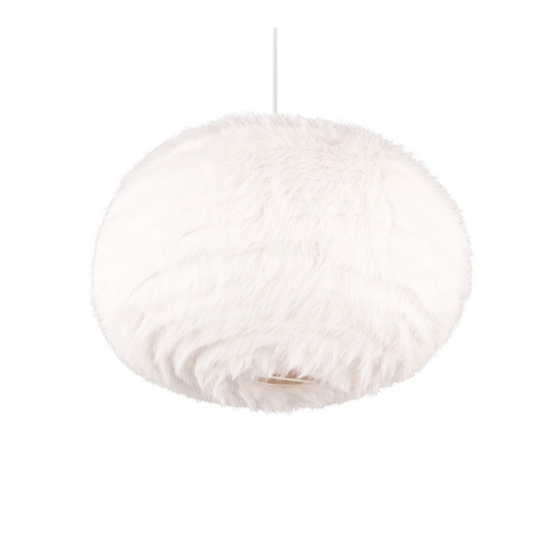 Ceiling Lights - Furry - White Pendant with White Synthetic Plush Ø 50 cm Trio-R31581901 - Furry - White Pendant with White Synthetic Plush Ø 50 cm