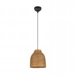 Joeline - Matt Black Pendant with Paper Yarn Shade Joeline - Matt Black Pendant with Paper Yarn Shade