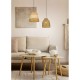 Trio-R31731026 - Joeline - Matt Black Pendant with Paper Yarn Shade