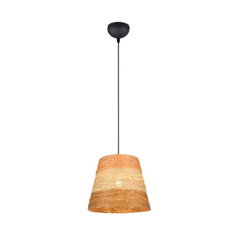Trio-R31731926 - Joeline - Matt Black Pendant with Paper Yarn Shade