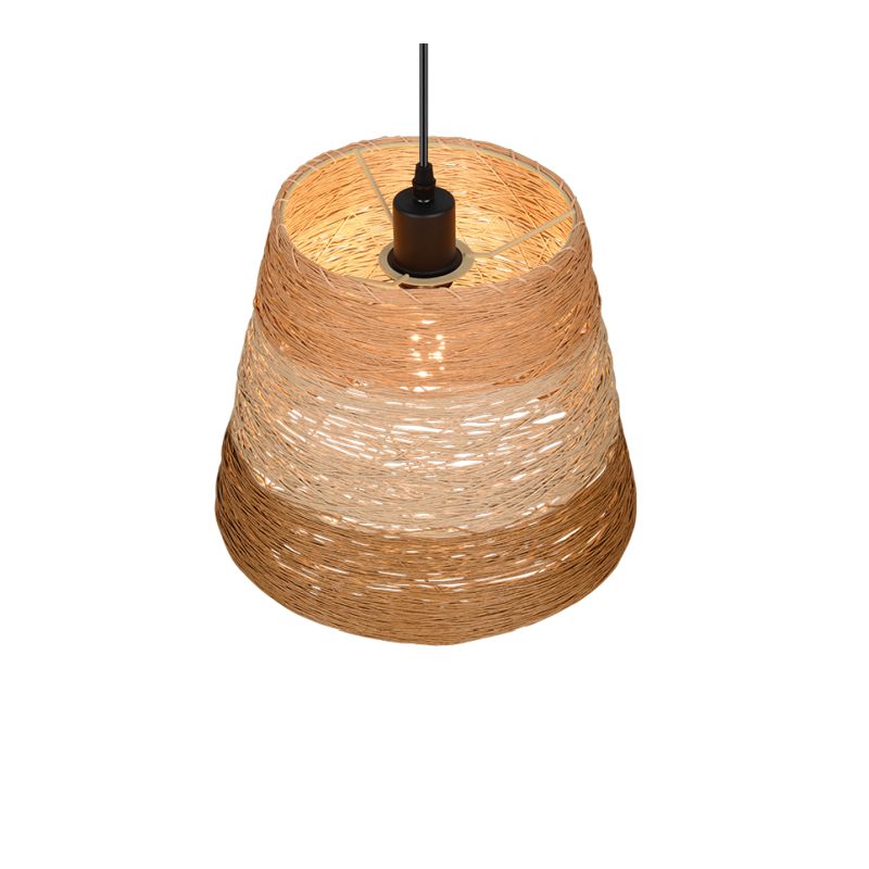 Trio-R31731926 - Joeline - Matt Black Pendant with Paper Yarn Shade