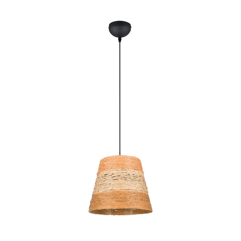 Trio-R31731926 - Joeline - Matt Black Pendant with Paper Yarn Shade