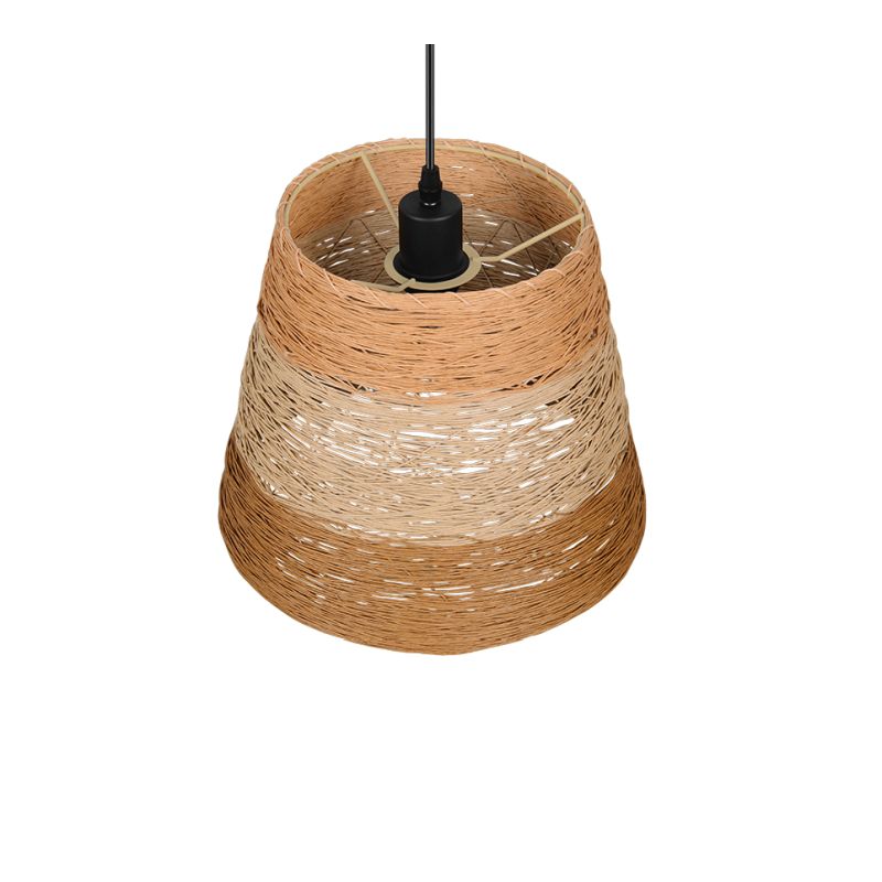 Trio-R31731926 - Joeline - Matt Black Pendant with Paper Yarn Shade