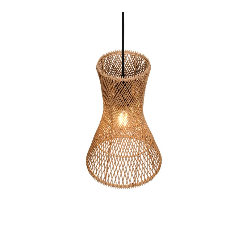 - Bijou - Matt Black Pendant with Paper Yarn Shade Trio-R31831026 - Bijou - Matt Black Pendant with Paper Yarn Shade
