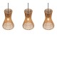 Trio-R31833026 - Bijou - Matt Black 3 Light over Island Fitting with Paper Yarn Shade