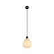 Trio-R31941036 - Amelie - Matt Black Pendant with Natural Bamboo Shade