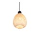 Trio-R31941036 - Amelie - Matt Black Pendant with Natural Bamboo Shade