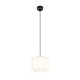 Trio-R31971001 - Madeline - Matt Black Pendant with White Fabric Shade ∅ 25 cm
