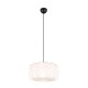 Trio-R31971901 - Madeline - Matt Black Pendant with White Fabric Shade ∅ 40 cm