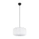 Trio-R31971901 - Madeline - Matt Black Pendant with White Fabric Shade ∅ 40 cm