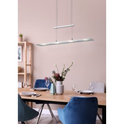 Milos - Matt Nickel over Island LED Fitting with Clear Glass Milos - Matt Nickel over Island LED Fitting with Clear Glass