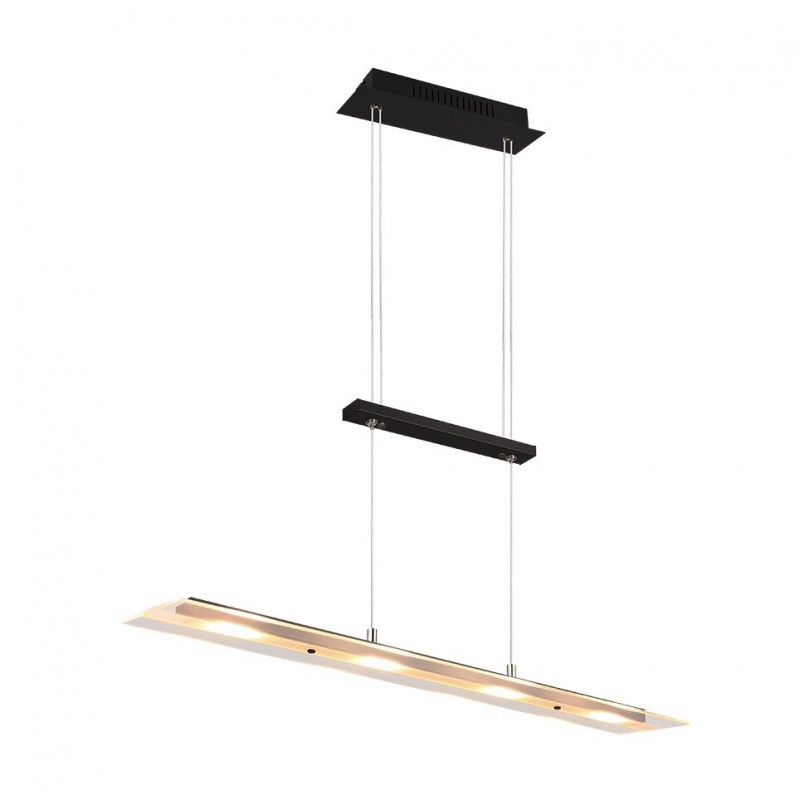 - Milos - Matt Black over Island LED Fitting with Clear Glass Trio-R32004132 - Milos - Matt Black over Island LED Fitting with Clear Glass